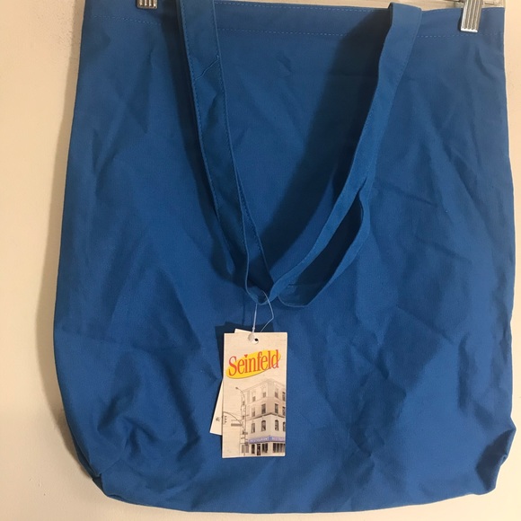 NEW SEINFELD BLUE TOTE BAG BEACH BAG GROCERY BAG SHOPPING & SCHOOL BAG "5 x 17" - Picture 3 of 4